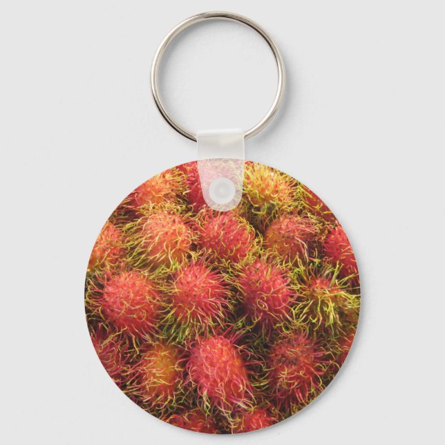 Rambutan Tropical Fruit Key Ring (Front)