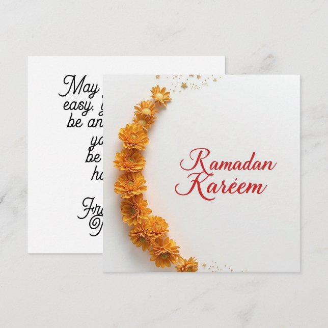 Ramdan Kareem Personalised Holiday  Card (Front/Back)