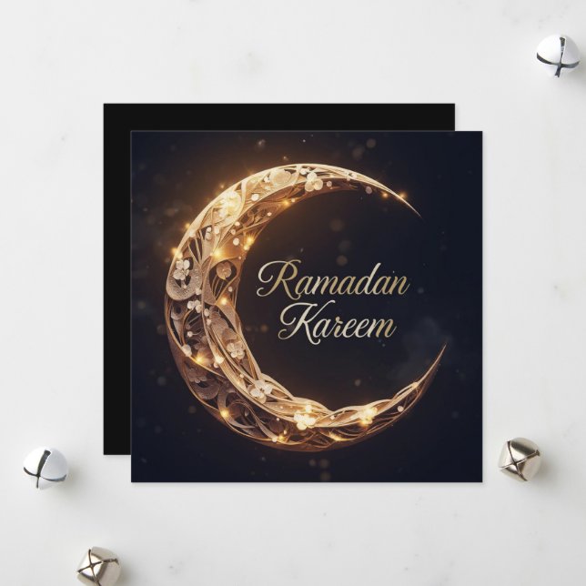 Ramdan Kareem Personalised Holiday  Card (Front/Back In Situ)