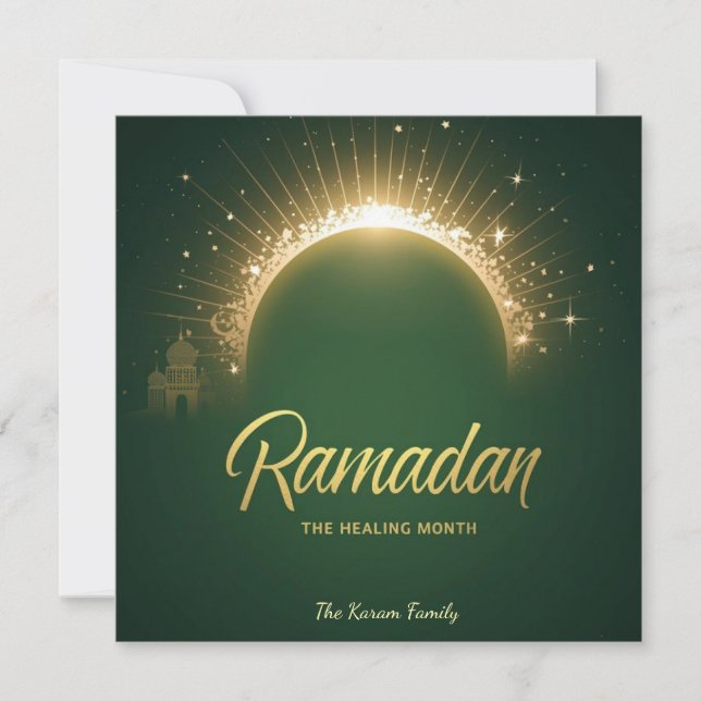 Ramdan Kareem Personalised Holiday  Card (Front)