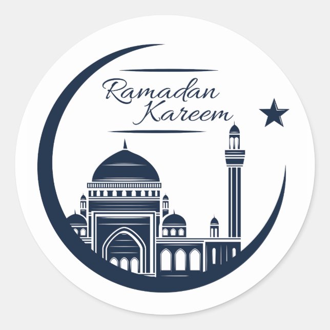 Ramdan Kareem Round sticker (Front)