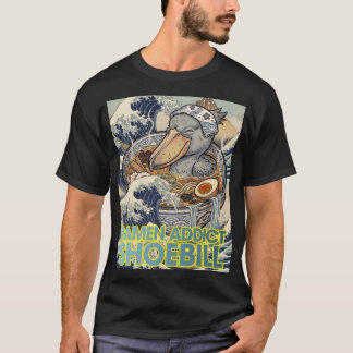 Ramen Addict Japanese Wave Shoebill T-Shirt