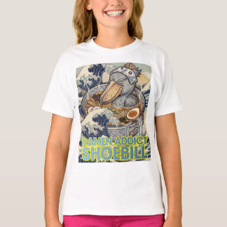 Ramen Addict Japanese Wave Shoebill T-Shirt