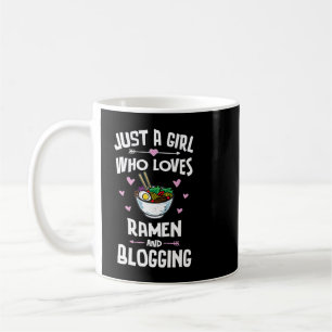 Ramen And Blogging Anime Gift for Girls Women Coffee Mug