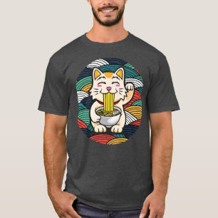 Ramen And Cats, Japanese Anime For Men Women, Retr T-Shirt