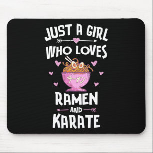 Ramen And Karate Gift Girls Women Mouse Pad