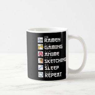 Ramen Anime Gaming Repeat Otaku Anime Manga Video Coffee Mug