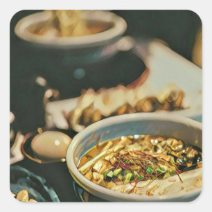 Ramen artwork square sticker