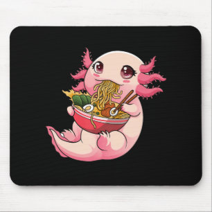 Ramen Axolotl Kawaii Anime Japanese Food Girls Tee Mouse Pad
