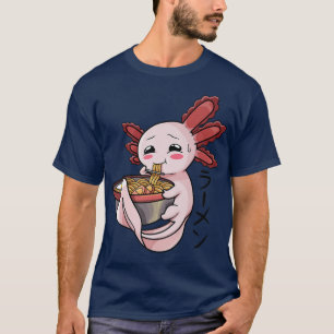 Ramen Axolotl Kawaii Anime Japanese Food Noodles L T-Shirt