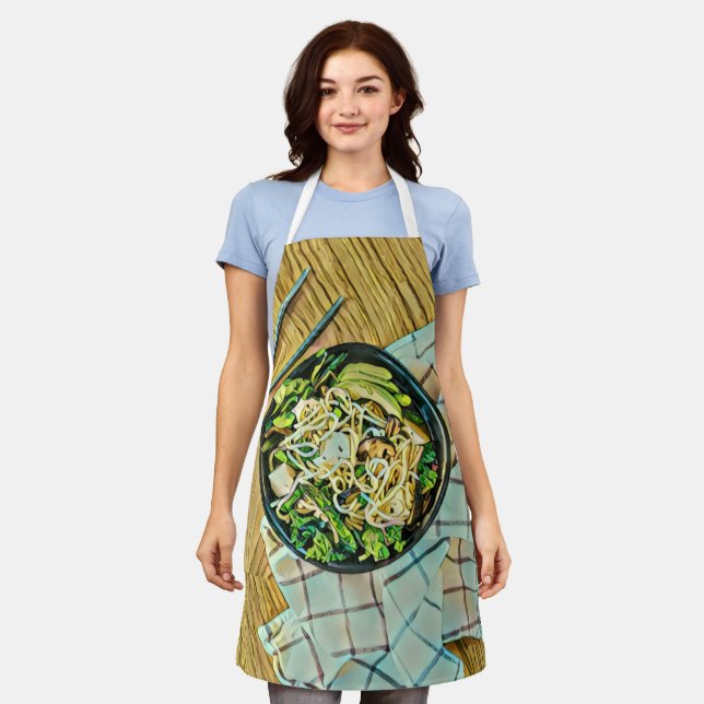 Ramen birthday gift apron (Worn)