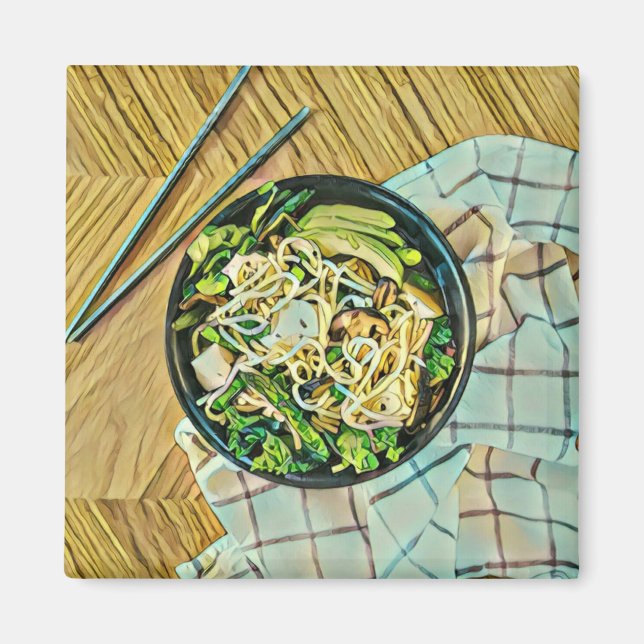 Ramen birthday gift magnet (Front)