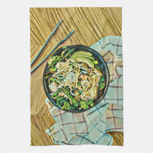 Ramen birthday gift tea towel