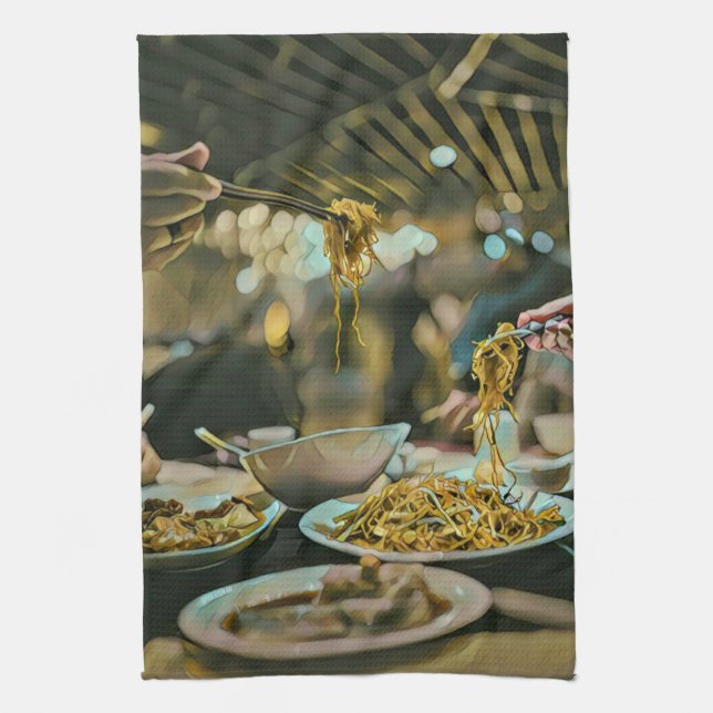 Ramen birthday gift tea towel (Vertical)