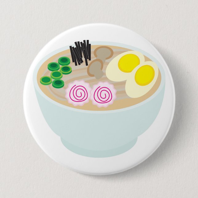 Ramen Bowl 7.5 Cm Round Badge (Front)