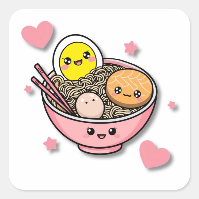 Ramen Bowl  Square Sticker (Front)