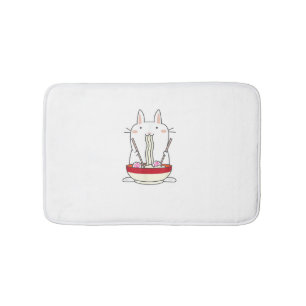 Ramen Bunny Japanese Noodles Kawaii Rabbit Tee Gi Bath Mat