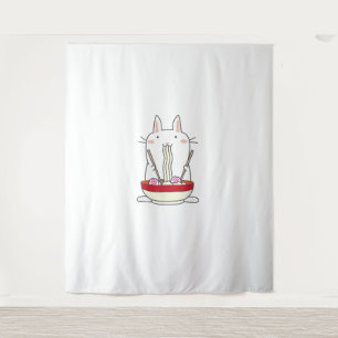 Ramen Bunny Japanese Noodles Kawaii Rabbit Tee Gi Tapestry