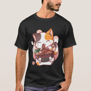 Ramen Cat Anime Bowl Kawaii Neko Japanese T-Shirt