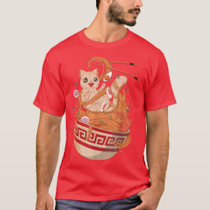 Ramen Cat Anime Japanese Noodles Aesthetic Kawaii  T-Shirt