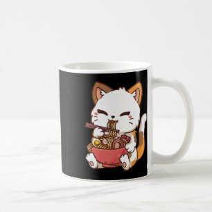 Ramen Cat Anime Kawaii Cat Eating Ramen Coffee Mug