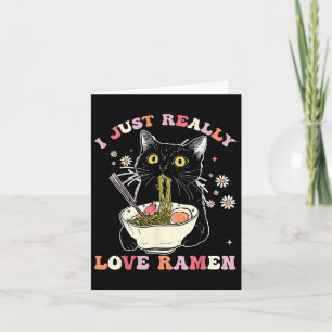 Ramen Cat Anime Kawaii Clothes Otaku Clothing Mang Card