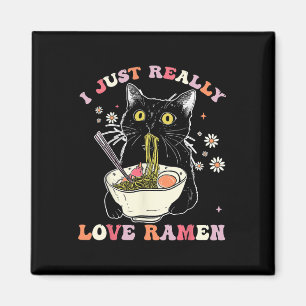 Ramen Cat Anime Kawaii Clothes Otaku Clothing Mang Magnet