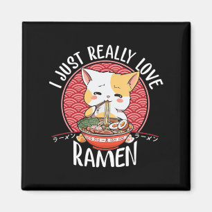 Ramen Cat Anime Kawaii Japanese Gift Girls Officia Magnet