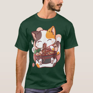 Ramen Cat Anime Kawaii Neko Japanese Food Gift Gir T-Shirt