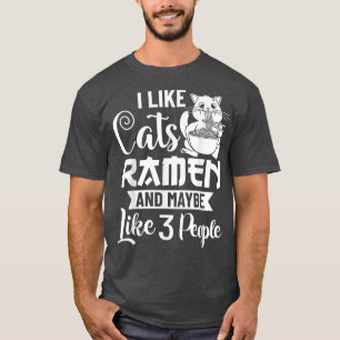 Ramen Cat Bowl Chicken Noodle Soup Japanese1179 T-Shirt