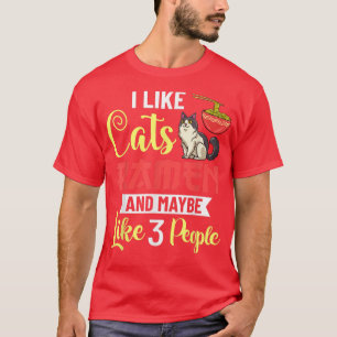 Ramen Cat Bowl Chicken Noodle Soup Japanese 1176 T-Shirt