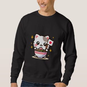 Ramen Cat Japan Love Noodle Bowl Japanese Food Sweatshirt