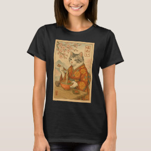 Ramen Cat – Japanese Style Cat Enjoying Noodles T-Shirt