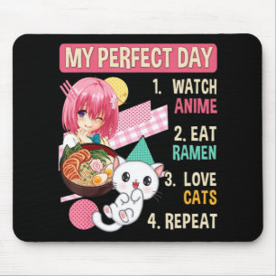 Ramen Cat Kawaii Anime Japanese Food Girls Officia Mouse Pad