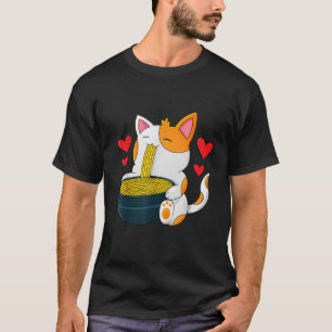 Ramen Cat Kawaii Anime Japanese Kawaii Cat Valenti T-Shirt