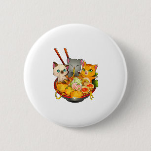 Ramen Cat Kawaii Neko Anime Otaku Cats Japanese 6 Cm Round Badge