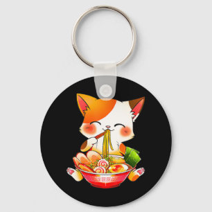 Ramen Cat Neko Anime Kawaii Japanese Food Gift Gir Key Ring