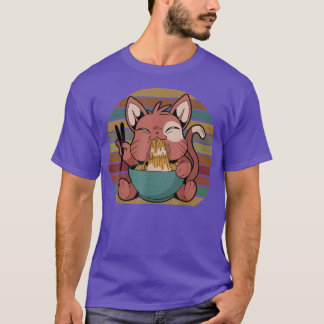 Ramen Cat Neko Anime Kawaii Japanese Merch Gifts W T-Shirt
