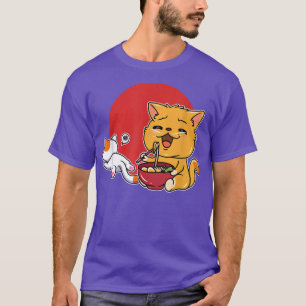 Ramen Cat Neko Anime Kawaii Noodle Japanese Merch  T-Shirt