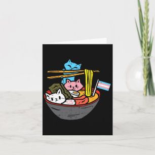 Ramen Cat Transgender Lgbt Trans Pride Janpanese N Card