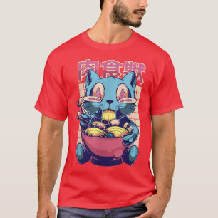 Ramen Cat Tshirt Kawaii Anime Tee Japanese Gift