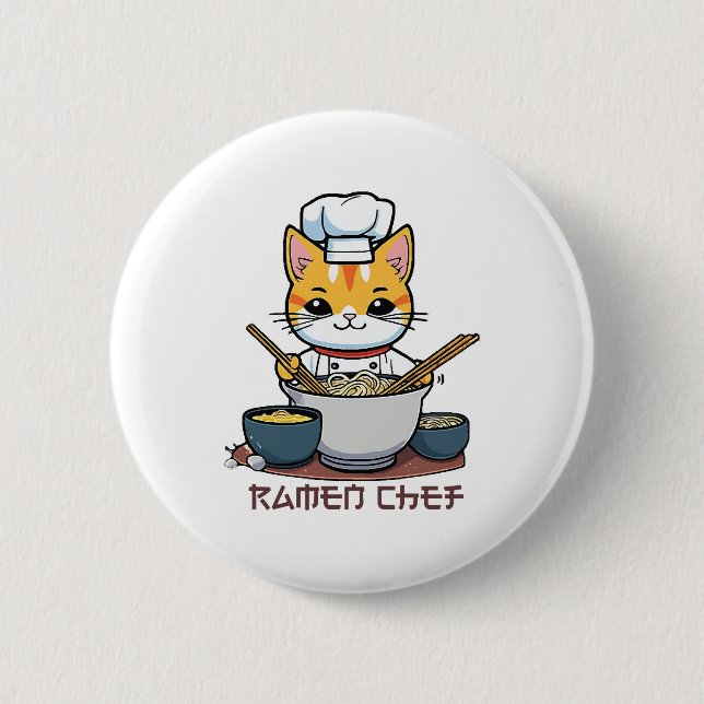 Ramen Chef 6 Cm Round Badge (Front)