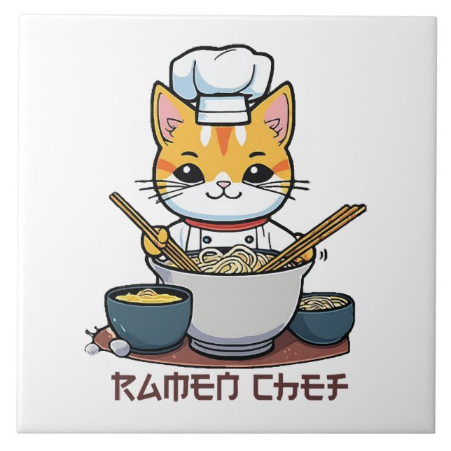 Ramen Chef Ceramic Tile (Front)