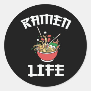 Ramen Club Team Ramen Life Lovely Design Classic Round Sticker