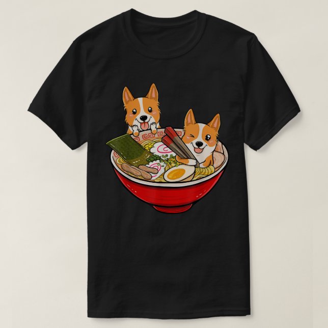 Ramen Corgi Dog 1153 T-Shirt (Design Front)