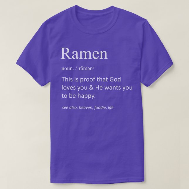 Ramen Funny Definition Funny Ramen Japanese Food 1 T-Shirt (Design Front)