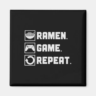Ramen Game Repeat Noodle Video Games Console Gamer Magnet
