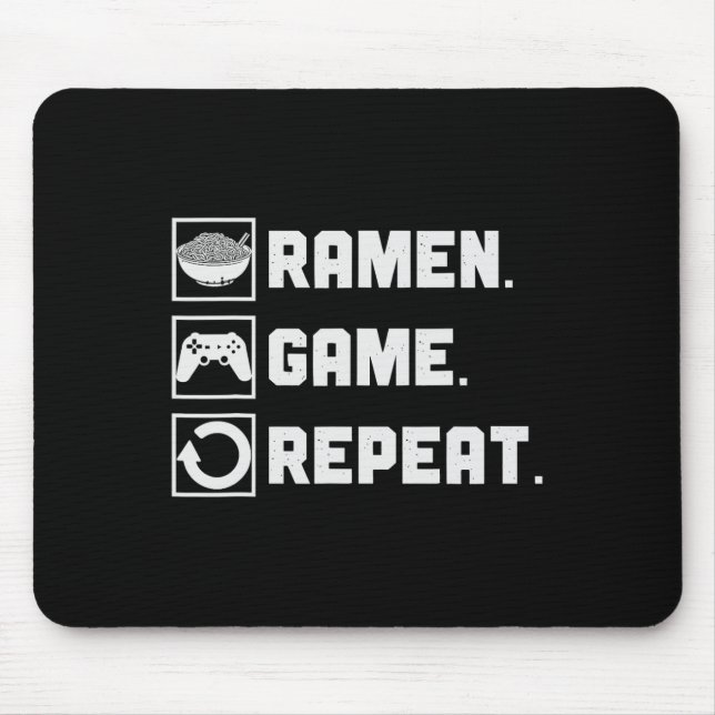 Ramen Game Repeat Noodle Video Games Console Gamer Mouse Pad (Front)