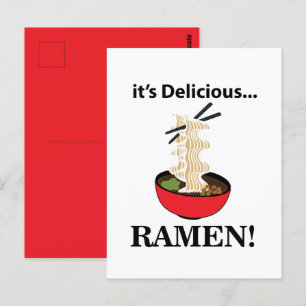 Ramen It's Delicious Ramen Postcard