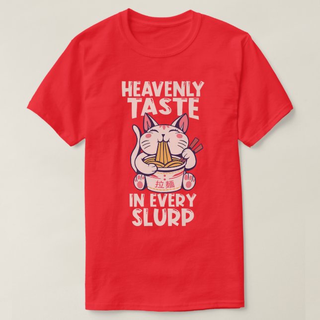 Ramen Japan Kawaii Anime Noodle Bowl Cat1623 T-Shirt (Design Front)
